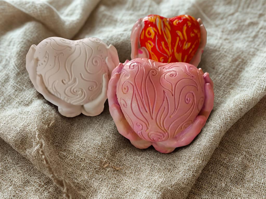 diy dekofigur „halt mich“ – hände mit herz zum selbstgestalten Zwei Hände, die ein Herz behutsam umfassen – ein kleines Kunstwerk aus Gips, das so viel mehr ausdrückt als nur Dekoration.