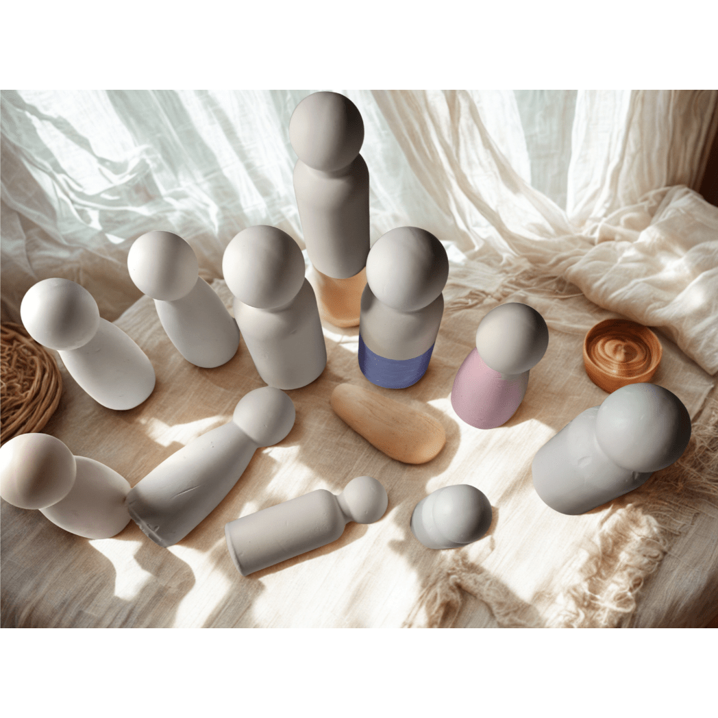 gips‑puppenfamilie – mama, papa & kind | kreativset zum bemalen & dekorieren