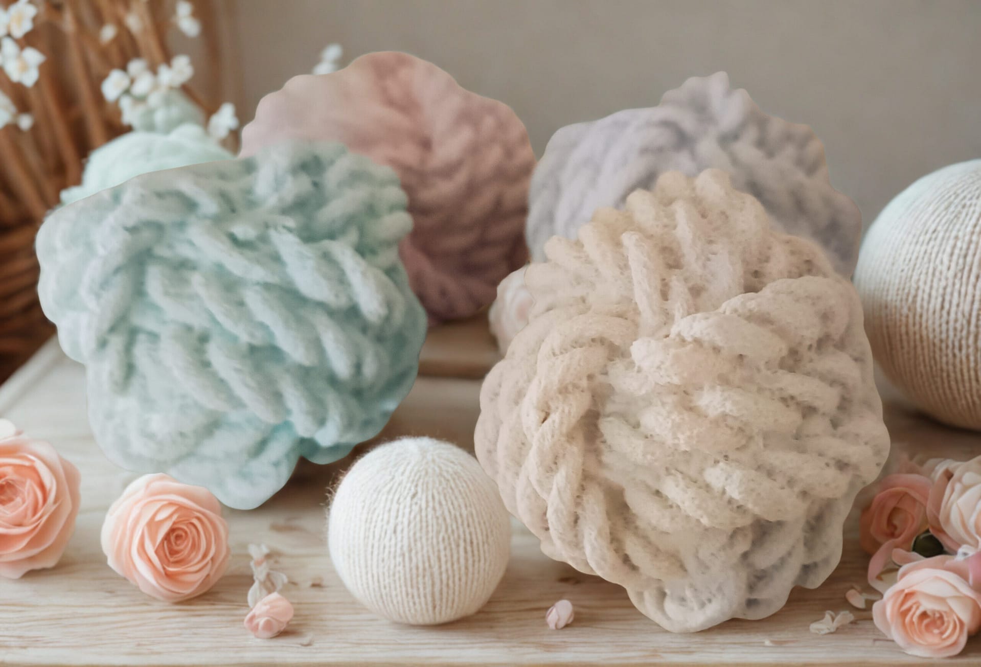 Duftstein „Wollknoll“ – handgegossen aus Gips