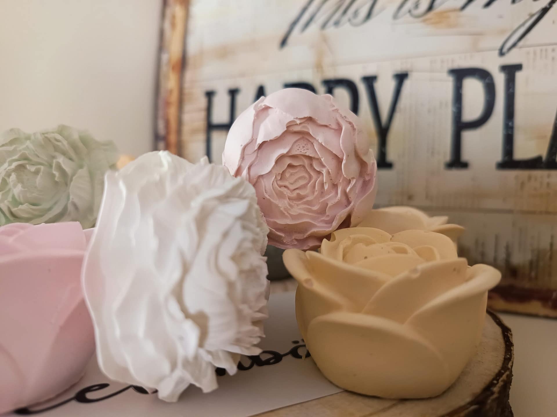 6 Gipsrosen – kleine Duftrosen 2–3 cm | Handgegossen & mit Duft & Farbauswahl – Bild 5