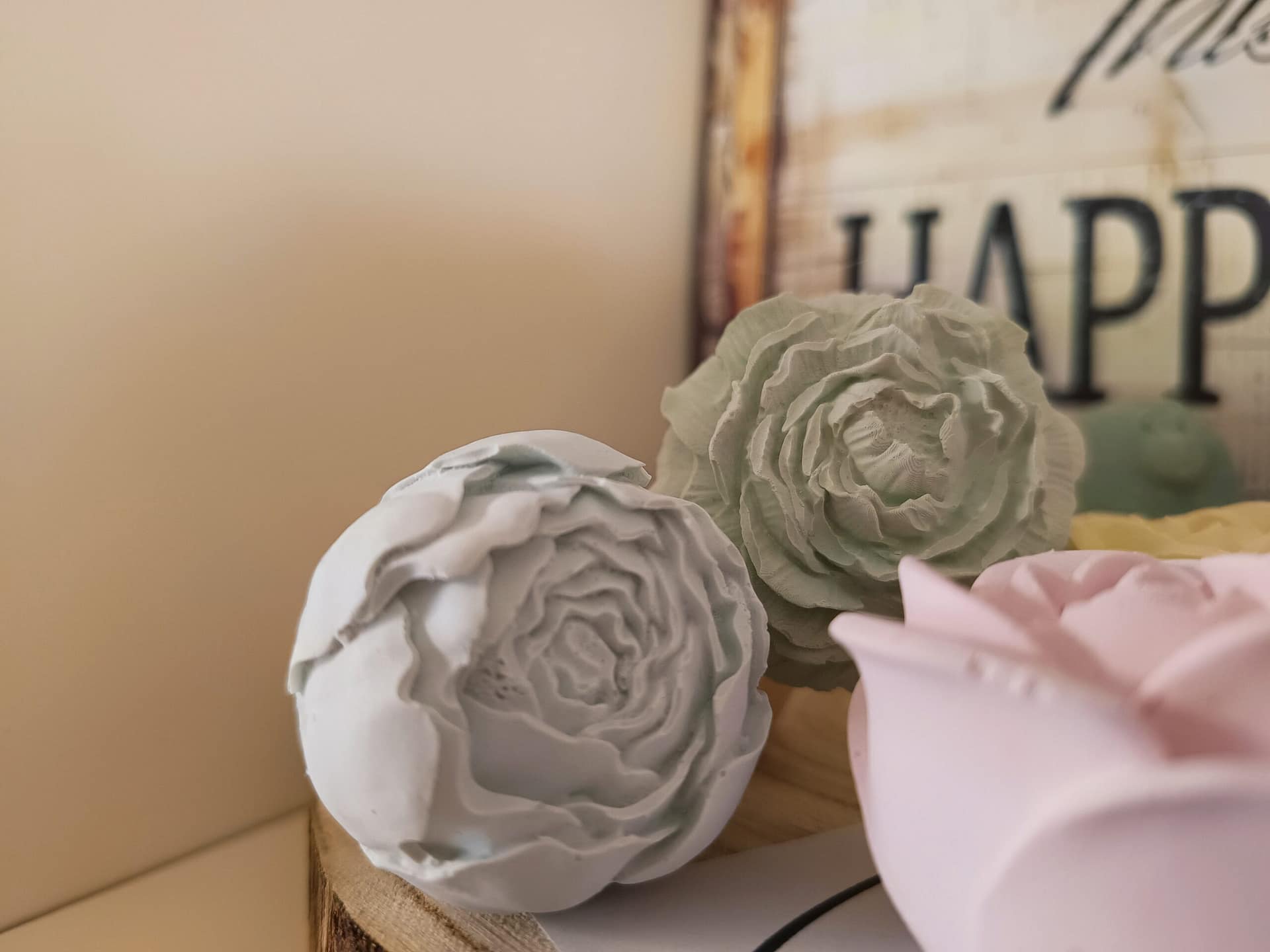 6 Gipsrosen – kleine Duftrosen 2–3 cm | Handgegossen & mit Duft & Farbauswahl – Bild 4