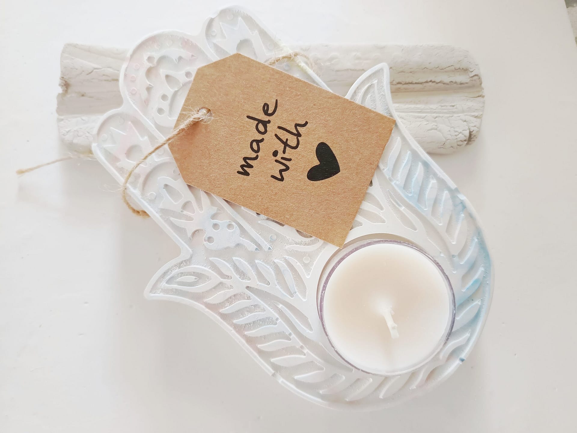 Hamsa Hand – Teelichthalter zum Selbstgestalten (inkl. Teelicht)