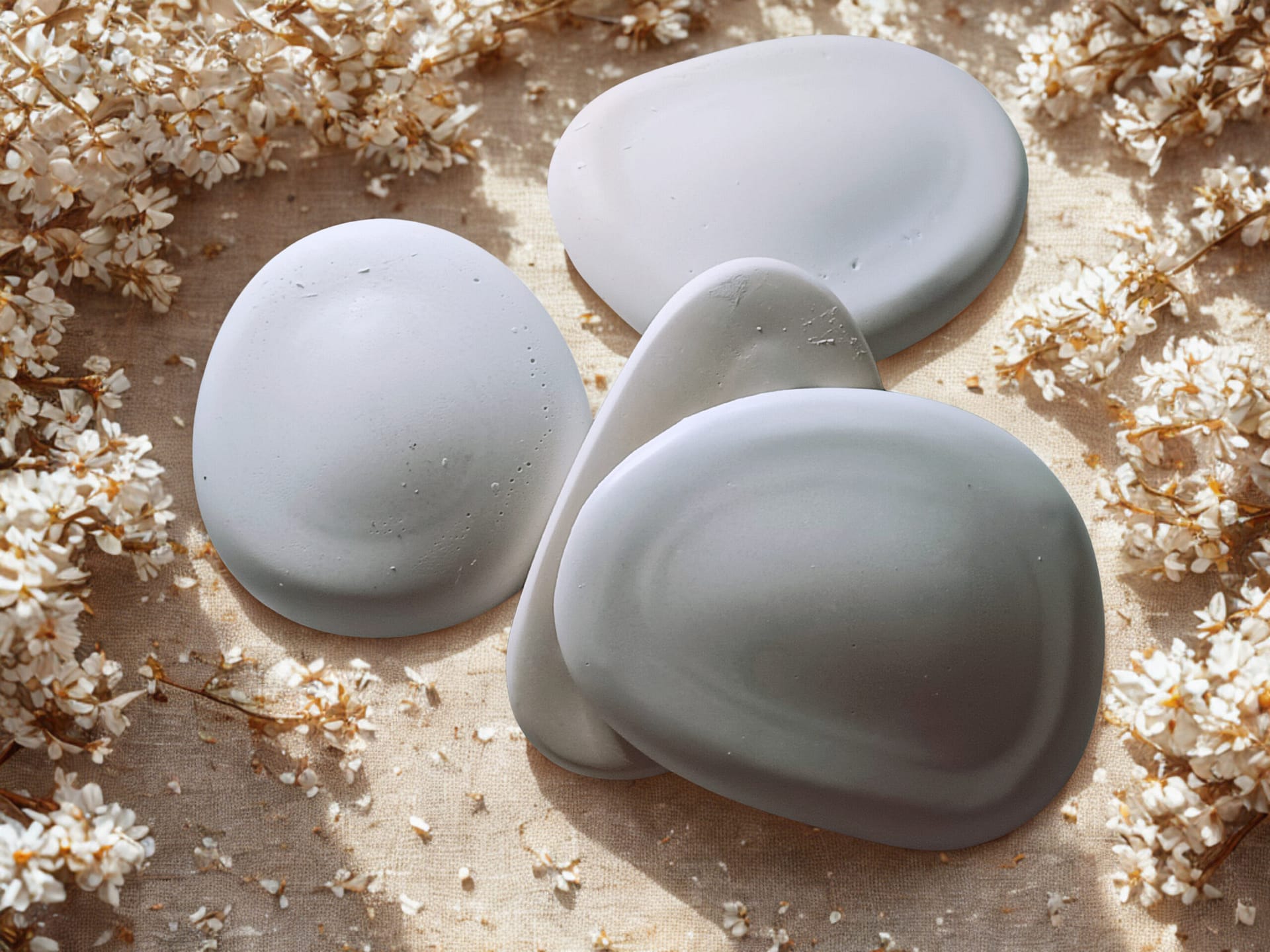 3 Flache Gipssteine – DIY-Kreativobjekte zum Gestalten – Bild 2