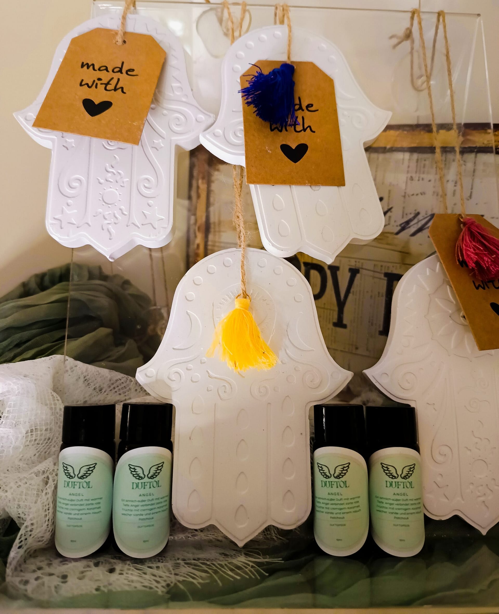 hamsa hand aus naturbelassenem gips