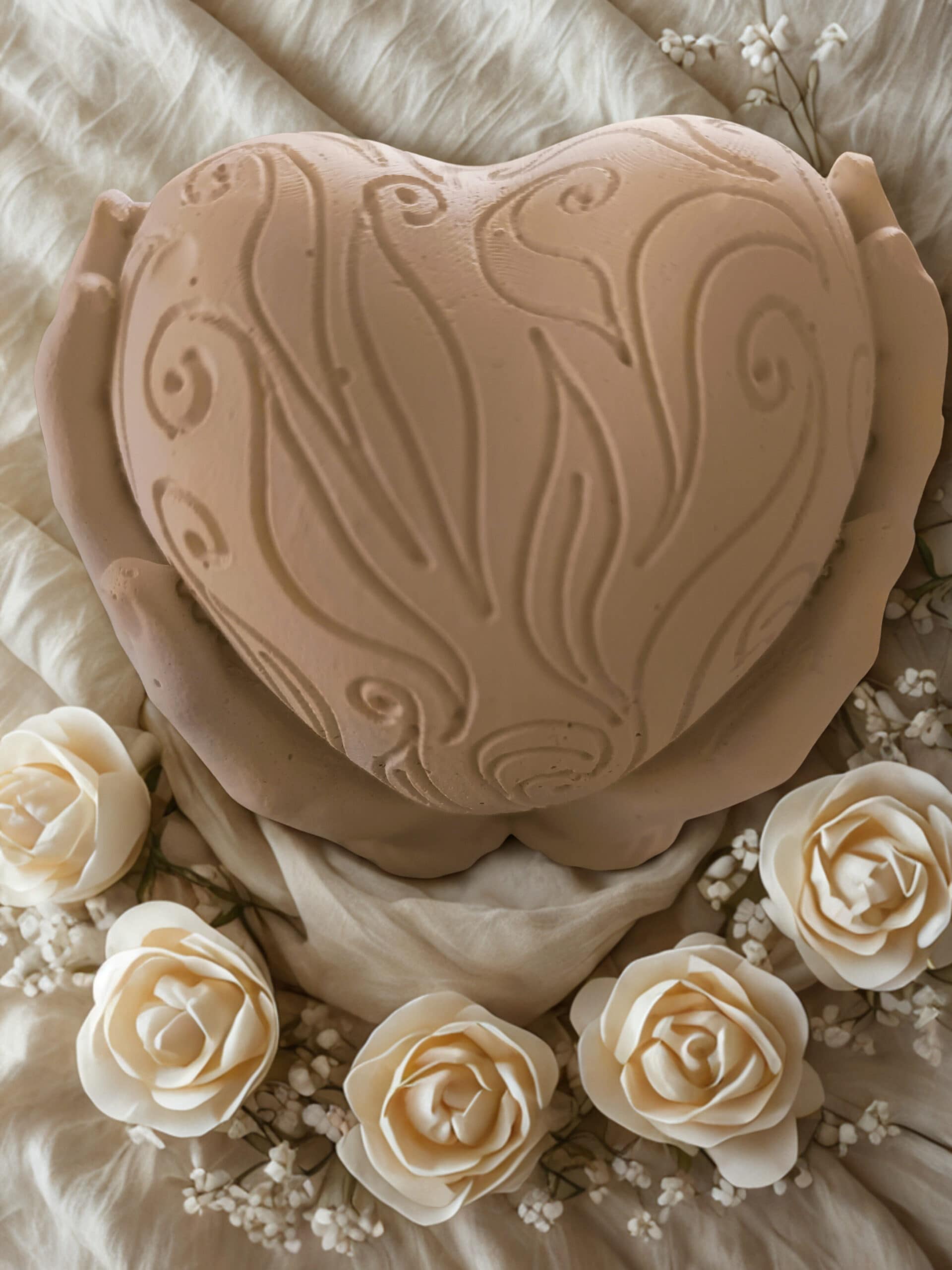 DIY Dekofigur „Halt mich“ – Hände mit Herz zum Selbstgestalten – Bild 3