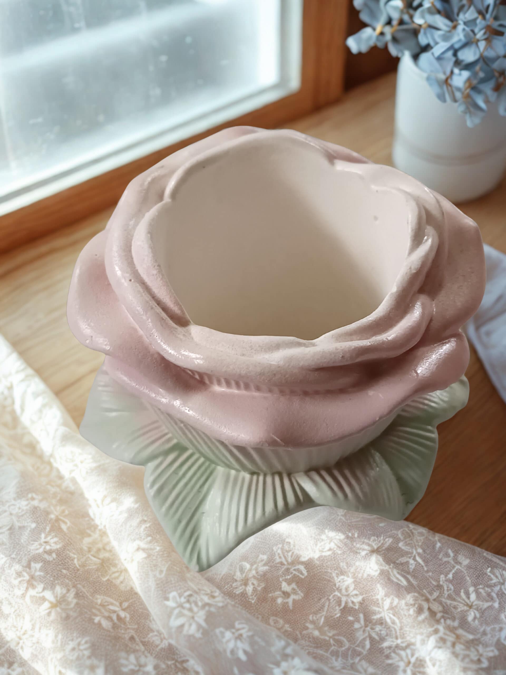 große vintage‑rose – diy rohling zum selbstgestalten