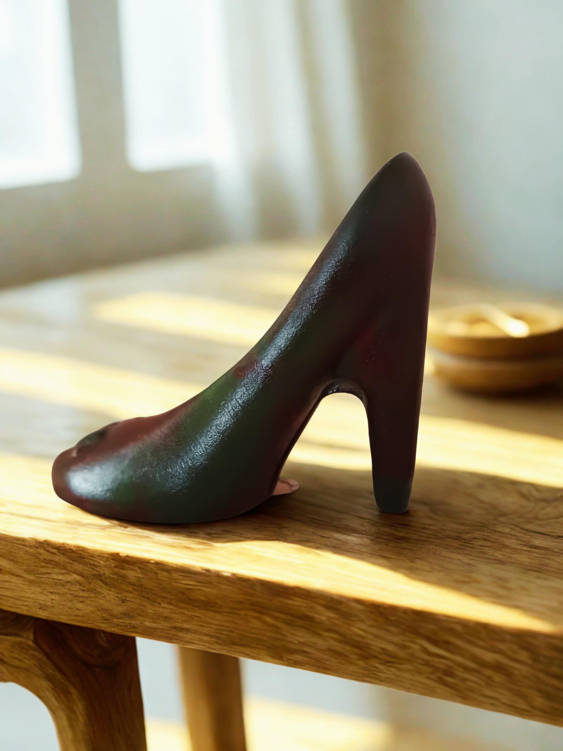 Unikat Nr. 3 – Exklusiver Gips-High Heel in Camouflage – Bild 3