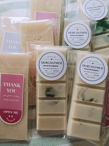 Duftmelts „Durchatmer“ – Lemon Eucalyptus. Frischer, klarer Duft in praktischer Tafelform zum Abbrechen.