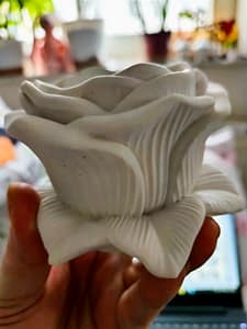 Große offene Rose – Rohling zum Selbstgestalten Große offene Rose – Rohling zum Selbstgestalten