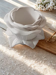 Große offene Rose – Rohling zum Selbstgestalten Große offene Rose – Rohling zum Selbstgestalten