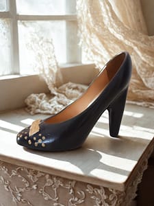 Unikat Nr. 2 – Exklusiver Gips-High Heel in Schwarz & Gold