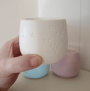 deko‑gefäß „sternchen“ – handgegossen, leer & in vielen farben