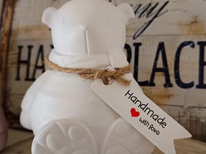 diy teddy – weiß, unbehandelt (2‑teilig, befüllbar)