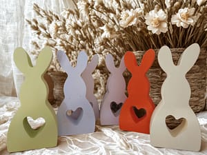 handgefertigte osterhasen aus gips | mit farbwunsch