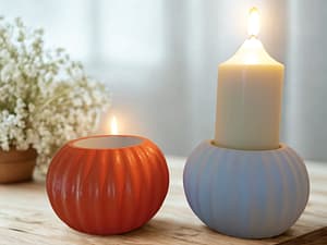 Mini‑Kerzenhalter / Blumentopf aus Gips