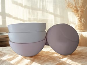 handgefertigte Gips-Schale im 3er‑Set