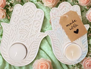 Hamsa Hand – Teelichthalter zum Selbstgestalten (inkl. Teelicht)