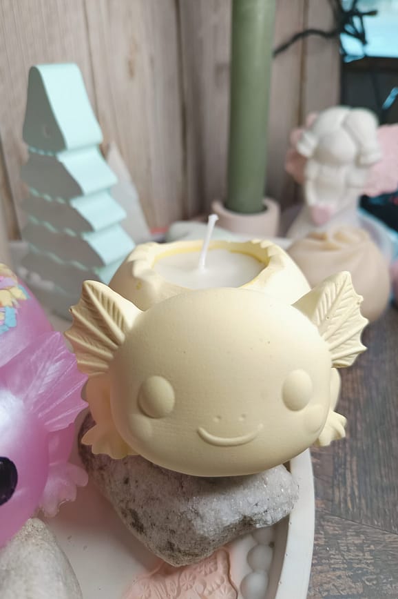 diy axolotl aus gips zum bemalen