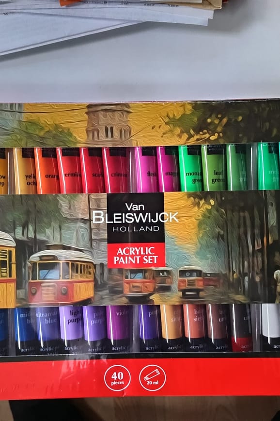 40-teiliges Acrylic Paint Set von Van Bleiswijck Holland