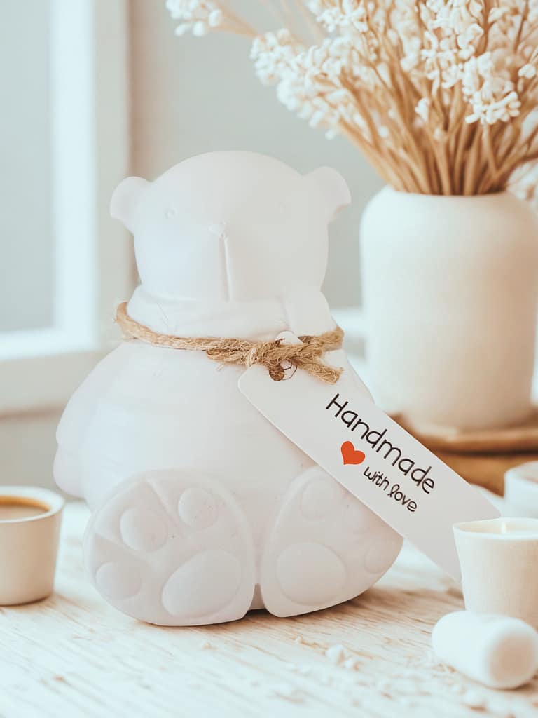 2 tlg.Gips Teddy individuell zum Gestalten