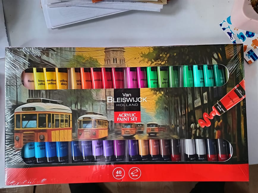 40-teiliges Acrylic Paint Set von Van Bleiswijck Holland