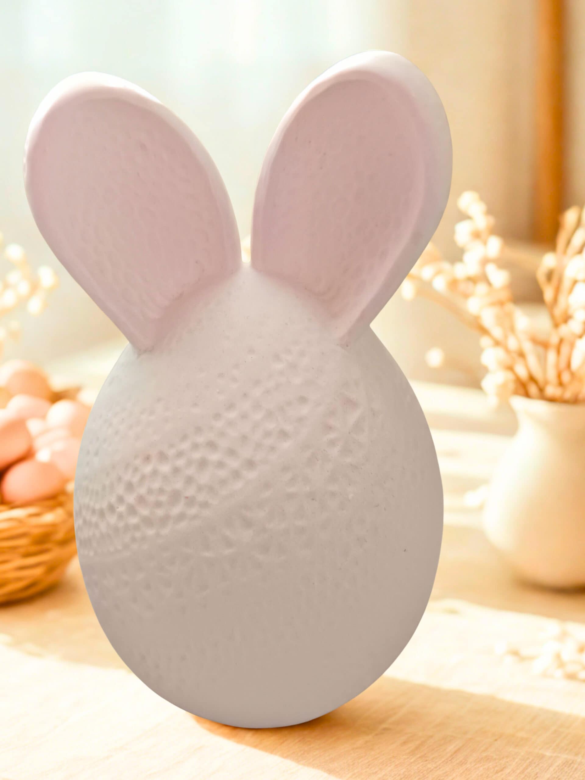 Zartes Trio handgegossener Gipseier – Bild 4